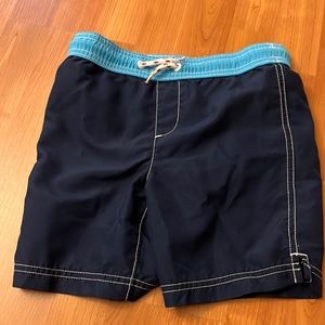Lands End M 5-6 Navy Blue swim trunks